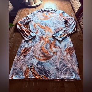 Fashion Nova Multicolor Long Sleeve Dress